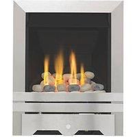 Focal Point Lulworth Brushed stainless steel effect Gas Fire