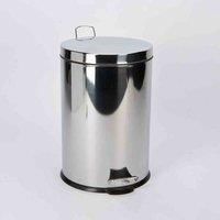 STAINLESS STEEL SILVER KITCHEN BATHROOM TOILET RUBBISH PEDAL BIN 3 5 12 20 & 30L