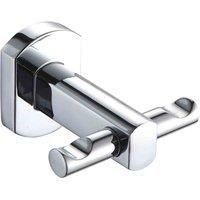 Wall Mounted Double Robe Hook Bath Towel Holder Polished Chrome | Admiralty