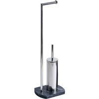 Showerdrape Octavia Toilet Roll & Toilet Brush Holder - Grey