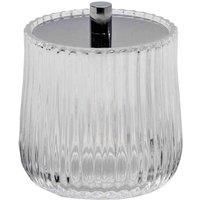 Glass Bathroom Accessory Set Soap Dish Dispenser Tumbler Toothbrush Storage Jar
