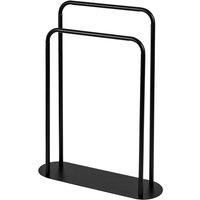 'Aspen' Black Double Towel Stand Freestanding