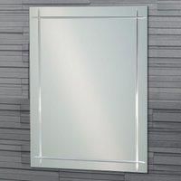Rectangular Bathroom Mirror Wall Mounted Frameless Bevelled Edge Border 45x60cm