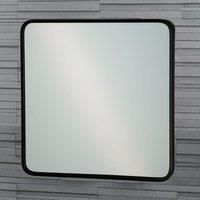 Showerdrape Shoreditch Square Metal Wall Mounted Bathroom Mirror - Black