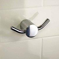 6 Pc Polished Steel Wall Mounted Bathroom Accessories Cylinder Fixings