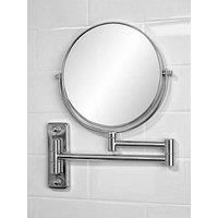Wall Mounted Extendable Swivel Magnification x3 Makeup Shaving Bathroom Mirror