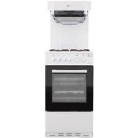 Flavel FHLG51W White Gas Cooker Single Cavity 50cm with High Level Grill PEC