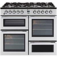 Flavel MLN10FR 100cm Dual Fuel Range Cooker - Silver