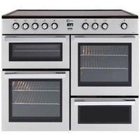 FLAVEL MLN10CRS Electric Ceramic Range Cooker - Silver & Chrome