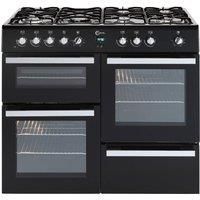 FLAVEL Milano 100 MLN10FRK Dual Fuel Range Cooker - Black & Chrome - Currys