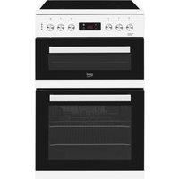 Beko KDC653W 60cm Double Oven Electric Cooker With Ceramic Hob And Programmable Timer White