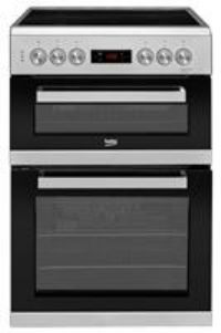 Beko KDC653S Freestanding 60cm Double Oven Electric Cooker-Silver