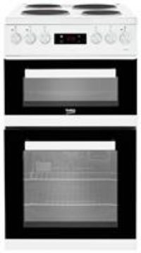 Beko KDV555AW Free Standing 50cm 4 Hob Double Electric Cooker - White.