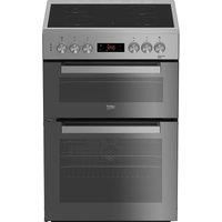 Beko XDC663SM Dark Silver Mirrored Electric Cooker Double Oven Ceramic 60cm PEC