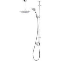 Aqualisa Smart Link Gravity-Pumped Ceiling-Fed Chrome Thermostatic Smart Shower with Diverter (423JK)