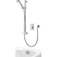 Aqualisa Visage Smart Gravity-Pumped Rear-Fed Chrome Thermostatic Smart Shower with Bath Overflow Filler (822JK)
