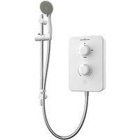 Electric Shower Slim Duo 8.5kW White Round Head Rotary Temperature Control 10Bar