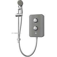 Gainsborough Electric Shower Slim Duo Grey 10Bar Manual 9.5kW Fixings Cold Mains