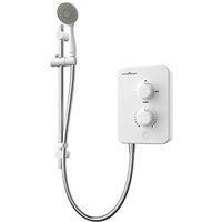 Gainsborough Electric Shower Slim Mono White Rotary Temperature Control 9.5 kW