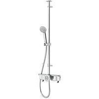 Aqualisa Link Exposed Retrofit HP/Combi Ceiling-Fed Chrome Thermostatic Smart Shower (166HY)