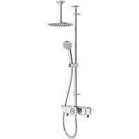 Aqualisa Link Exposed Retrofit HP/Combi Ceiling-Fed Chrome Thermostatic Smart Shower (836HY)