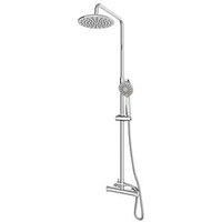 Gainsborough Round Dual Outlet HP Rear-Fed Exposed Chrome Thermostatic Mixer Shower (351HY)