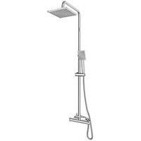 Gainsborough Square Dual Outlet HP Rear-Fed Exposed Chrome Thermostatic Mixer Shower (616HY)