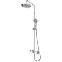 Gainsborough Round Dual Outlet HP Rear-Fed Exposed Chrome Thermostatic Cool Touch Mixer Shower (977HY)