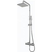 Gainsborough Square Dual Outlet HP Rear-Fed Exposed Chrome Thermostatic Cool Touch Mixer Shower (319HY)