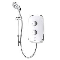 Aqualisa e-Motion Arctic White Electric Shower Digital Display 3 Spray Patterns 9.5KW