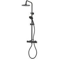 Aqualisa Sierra HP Rear-Fed Exposed Matt Black Thermostatic Dual Outlet Mixer Shower (738KN)