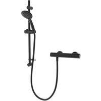 Aqualisa Aq Cool Touch Round Bar Valve inc Fixing Kit Lp Hp - Matt Black, Black
