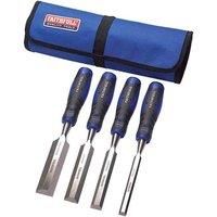 Faithfull FAIWCSGS4CR 4pc Chisel Set with Storage Roll