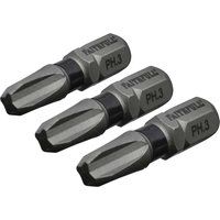Faithfull Philips Impact Screwdriver Bits PH3 x 25mm (Pack 3)