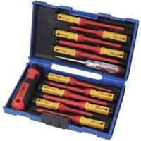 Faithfull FAISDVDES13I 13 Piece Interchangeable VDE Screwdriver Set
