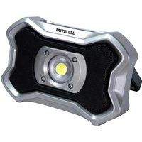 Faithfull XMS21WLREC20 20w Rechargeable Worklight with Speaker FPPSLFF20BS