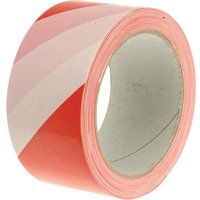 Faithfull 06025033RW Economy Self-Adhesive Hazard Tape Red/White 50mm x 33m