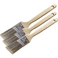 Faithfull FAIPBTSASH3 Tradesman Angled Sash "cutting in" Paint Brush Set of Three: 25, 38, 50mm (1, 1.5, 2in) Synthetic
