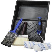 Faithfull FAIRKITWOOD Exterior Woodcare Paint Brush & Roller Kit: Sheds, Fencing, Decking