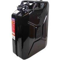Faithfull FAIAUJERR20B 20 Litre Metal Jerry Can UN App, GS TUV Certified - Black