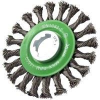 Faithfull 4311XL450 X-LOCK Conical Wire Brush 115mm M14x2, 0.50mm Stainless Stee