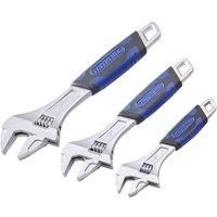 Faithfull XMS23ASPAN3 3 Piece Matt Chrome Adjustable Spanner Set
