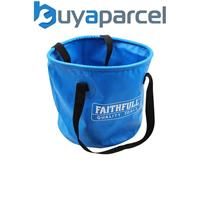 Faithfull FAI12LBUCKET Waterproof Collapsible Bucket - 12L, 240 x 250mm, Blue