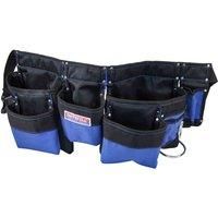 Faithfull Double Tool & Nail Pouch Bag 2100D Nylon FAIDTNPN