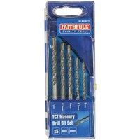 Faithfull Standard Masonry Drill Set / 5-7mm / Brand New / Case Cracked 