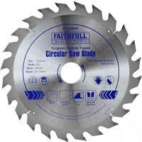 Faithfull FAIZ20024 TCT Circular Saw Blade 200 mm x 30 mm x 24 Teeth
