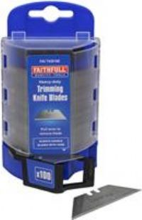 Faithfull H/Duty Trim Knife Blades (Box 100)