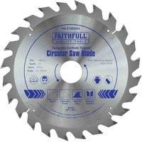 Faithfull FAIZ1902430 TCT Circular Saw Blade 190 mm x 30 mm Bore x 24 Teeth