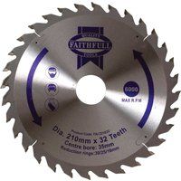 Faithfull FAIZ21032 TCT Circular Saw Blade 210mm x 35mm 32 Teeth