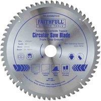 Faithfull FAIZ25060TCG Circular Saw Blade 250 x 30mm x 60T TCG Fine Finish